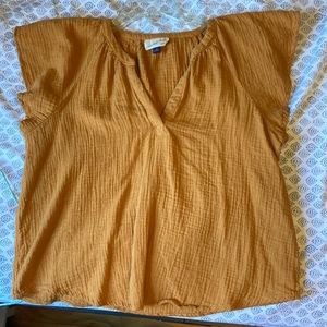 Universal Thread Mustard Ruffle Shirt